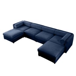 Modular Sectional Sofa With Storage Extra Large U Shaped Couch - Blue