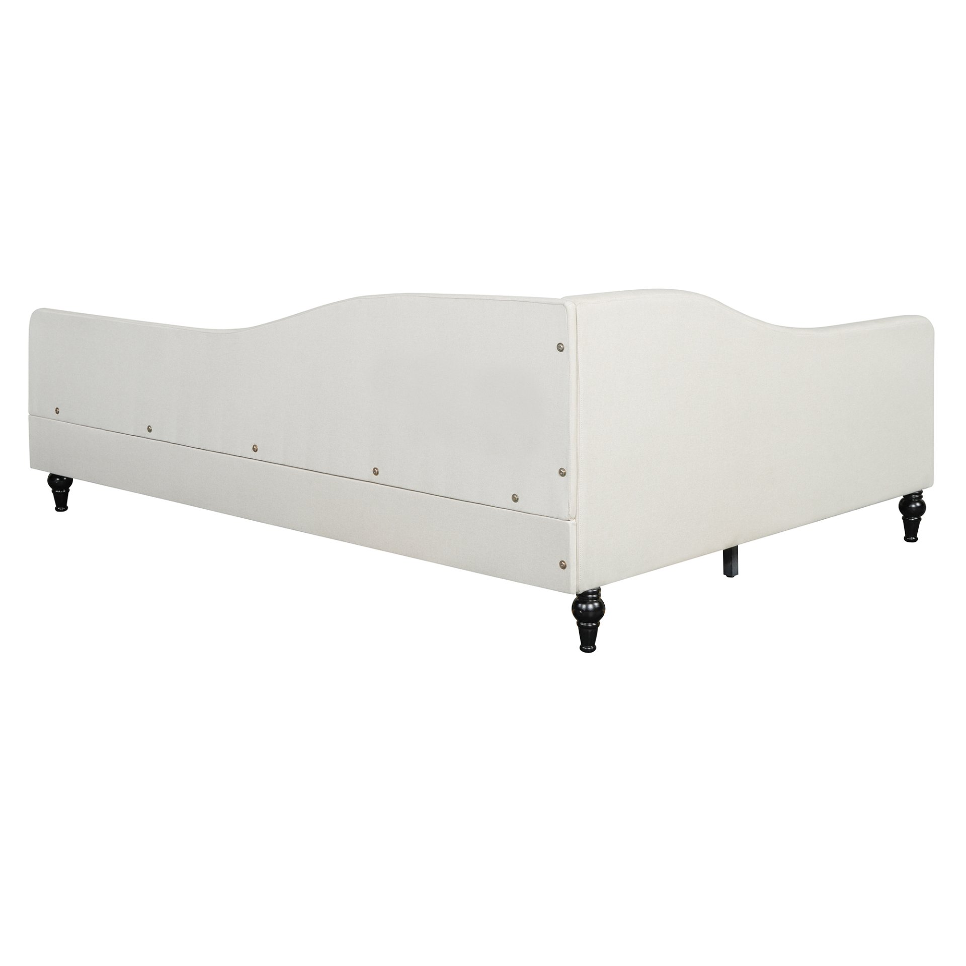 Full Size, Durable Construction Modern L Shaped Linen Daybed With Legs - Beige - Image 11