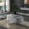 Yukino - High Gloss Coffee Table - Chrome / Gray - Image 9