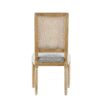 French Country Dining Chairs (Set of 4) Cane Backrest & Upholstered Seats, Rustic Weathered - Grayish Green - Image 9