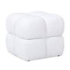Pixel - Oversized Square Tufted Pouf Ottoman - Almond White - Image 2