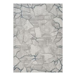 Geometrix - 2'7" X 9'10" Area Rug Runner Geometric, 3D Effect - Ivory / Gray