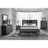 King Size Bed 5 Piece Set With Bookcase - Black / Gray - Image 2