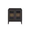 Glass Door Nightstand - Black - Image 2
