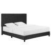 King Size Upholstered Platform Bed - Charcoal Gray - Image 18