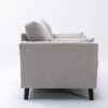 Damian - Woven Fabric Loveseat - Light Gray - Image 5