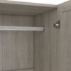 3 Door Shutter Wardrobe With Shelves - Gray - Image 7