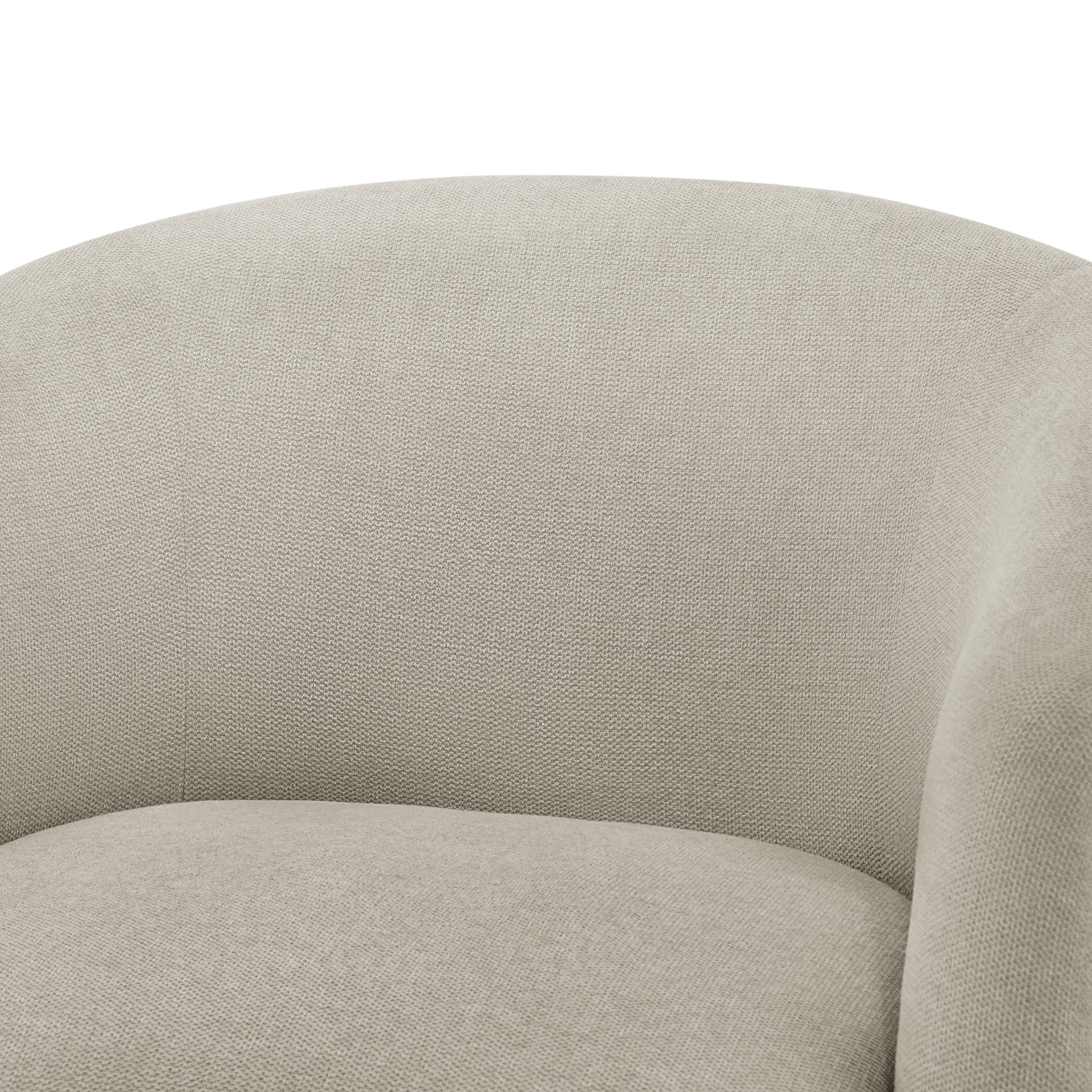 Ardena - Modern Sea Oat Swivel Barrel Chair - Beige - Image 4