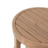 Outdoor Acacia Wood Side Table, Solid Side Table For Patio, Pool, Porch - Brown Wash - Image 11