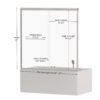 Double Sliding Bathtub Shower Door, Semi Frameless Bypass Tub Door, 1 / 4" 6Mm Tempered Glass With Explosion Proof Film, Adjustable Aluminum Alloy Frame 24D03 T60Bnx - Brushed Nickel - Image 3
