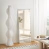 Modern Full Length Mirror With High Definition Shatter Proof Glass And Aluminum Alloy Frame - White - Image 9