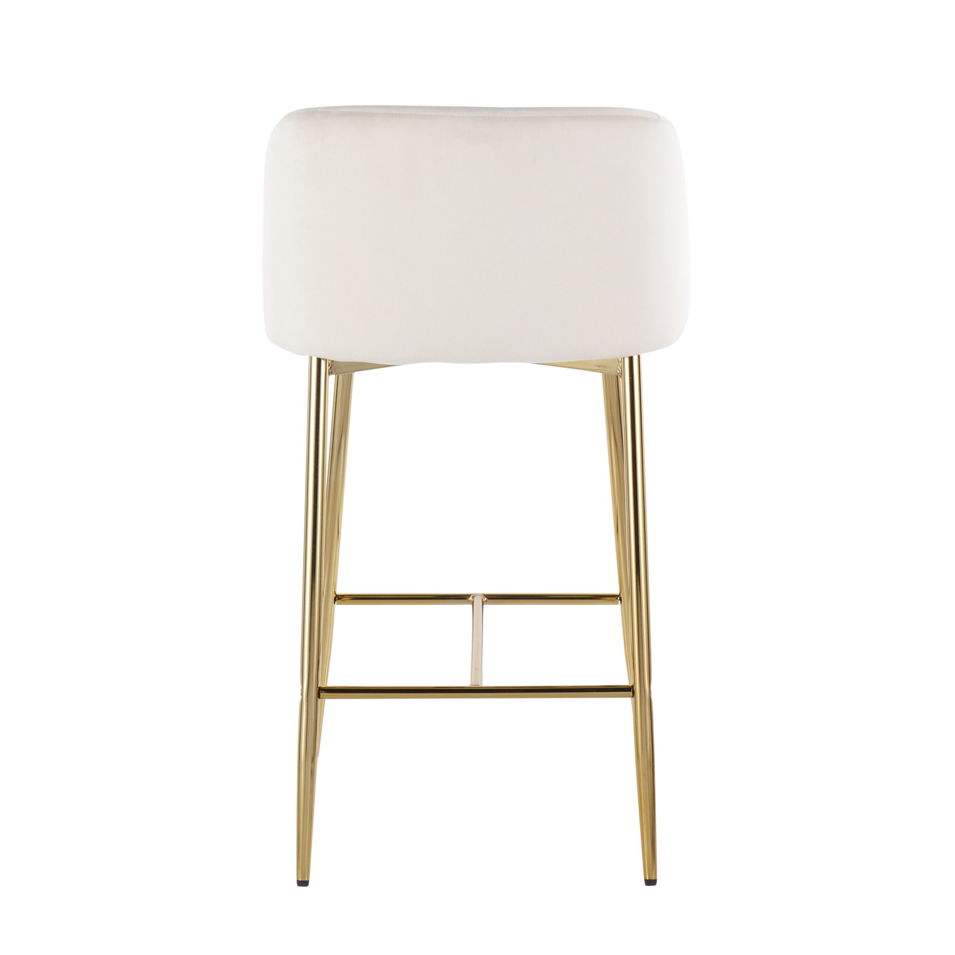 Fran - Contemporary Counter Stool (Set of 2) - Gold / Cream - Image 5