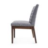 Mid Century Modern Dining Chair (Set of 2) With Channel Stitching - Dark Gray - Image 9