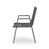 Outdoor Modern Aluminum Dining Chair With Rope Seat (Set of 2) - Gray / Dark Gray - Image 7