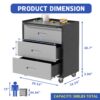 Heavy Duty Metal Storage Cabinet With Wheels 3 Drawer Tool Cabinet For Garage, Office, And Home Organizer Solutions - Black - Image 3