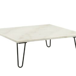 Telestis - Marble Top Coffee Table - Black / White Marble