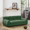Modern Pet Sofa With Backrest And Armrests For Small And Medium Dogs Linen Upholstery - Green - Image 6