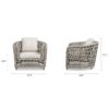 Everly - Frame Barrel Deep Seating Patio Arm Chair Axroma Olefin - Oat Beige - Image 9