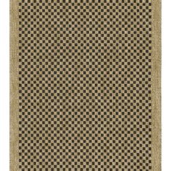 Earth - 2'7" X 7'3" Indoor, Outdoor Area Rug Polypropylene - Jute / Black
