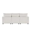 Modern Modular Sofa, 4 Seat Chenille Sectional Couch Set With 2 Pillows Included, Freely Combinable Indoor Funiture - White - Image 6