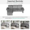 Convertible Futon Sofa Bed Futon Sofa Couch With An Adjustable Backrest, A Reversible Chaise Lounge And 2 Removable Armrest Pillows For Living Room - Gray - Image 8