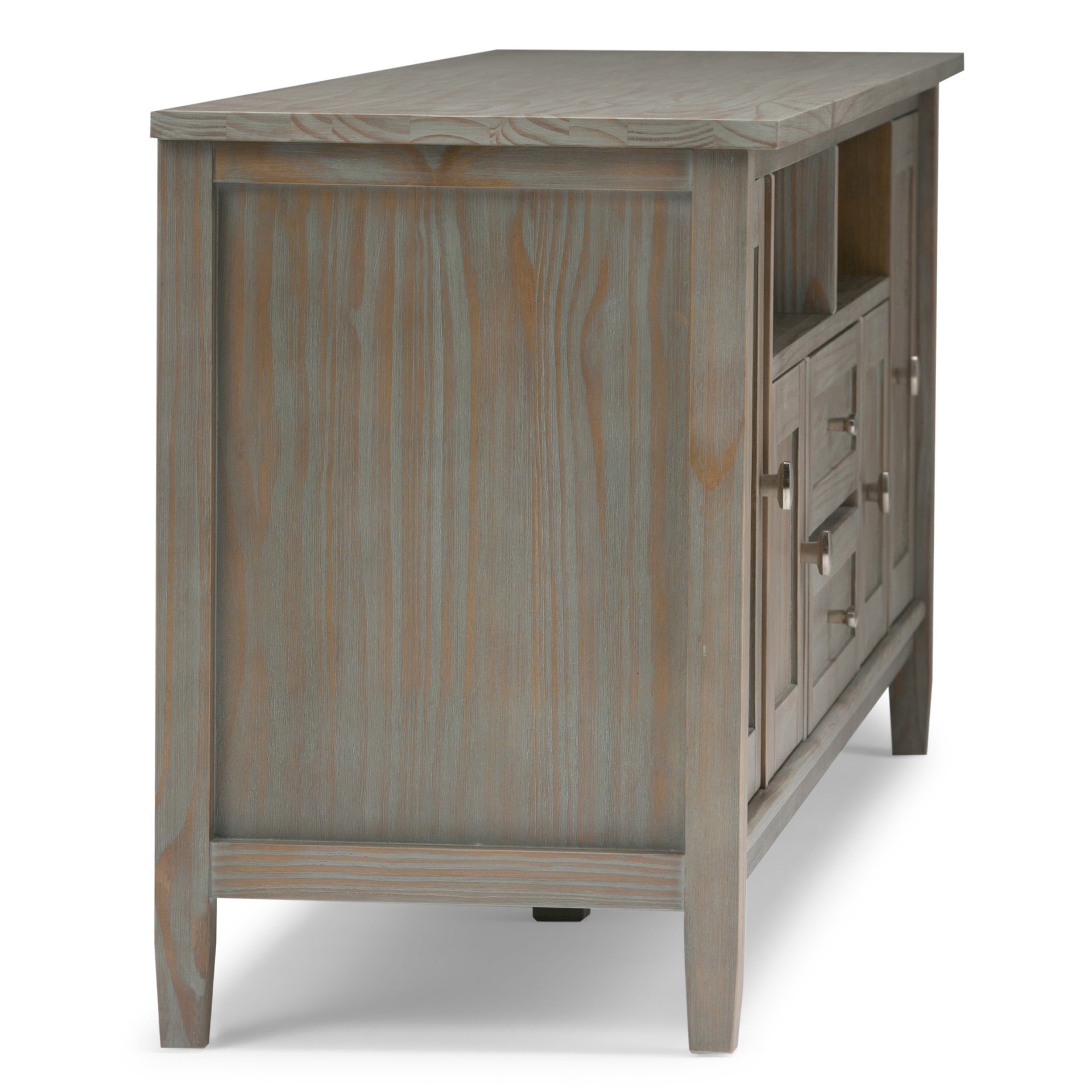 Warm Shaker - TV Media Stand - Distressed Gray - Image 7