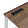 Tyrese - Writing Desk With USB - Walnut / White - Image 6