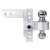 Alu - Adjustable Trailer Drop Hitch With 2" Receiver, 6" Adjustment - Silver - Image 8
