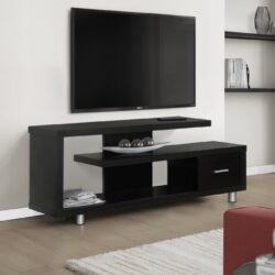 TV Stand, Console, Media Entertainment Center, Storage Cabinet, Contemporary & Modern - Espresso