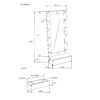 Elisa - Narrow Tall Mirror With Speaker And Drawer - White - Image 3