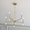 Courtyard - 5 Light Candle Light Chandelier - Clear / Gold - Image 6