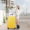 3 Piece Luggage Set Hardside Spinner Suitcase With Tsa Lock 20" 24" 28" Available - Yellow - Image 6
