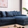 Luxe - Oversized 2 Piece Right Facing Sectional Couches For Living Room, L Shaped Sofa With Chaise - Blue - Image 2