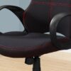 Office Chair, Gaming, Adjustable Height, Swivel, Ergonomic, Armrests, And Red, Contemporary & Modern - Black - Image 9