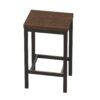 Modern Design Long Dining Table Set With 3 Stools - Dark Brown - Image 9