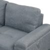 Sleeper Sectional Sofa, L-Shape Corner Couch Sofa - Bed With Storage Ottoman & Hidden Arm Storage & USB Charge For Living Room Apartment - Dark Gray - Image 27