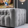 Eden - Modern Tufted Chesterfield Sofa - Gray - Image 8