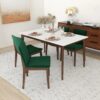 Laura - Mid-Century Modern Solid Wood Dining Chair (Set of 2) - Green - Image 5