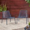 Kincaid - Stackable Iron Chairs Set - Matte Navy Blue - Image 4