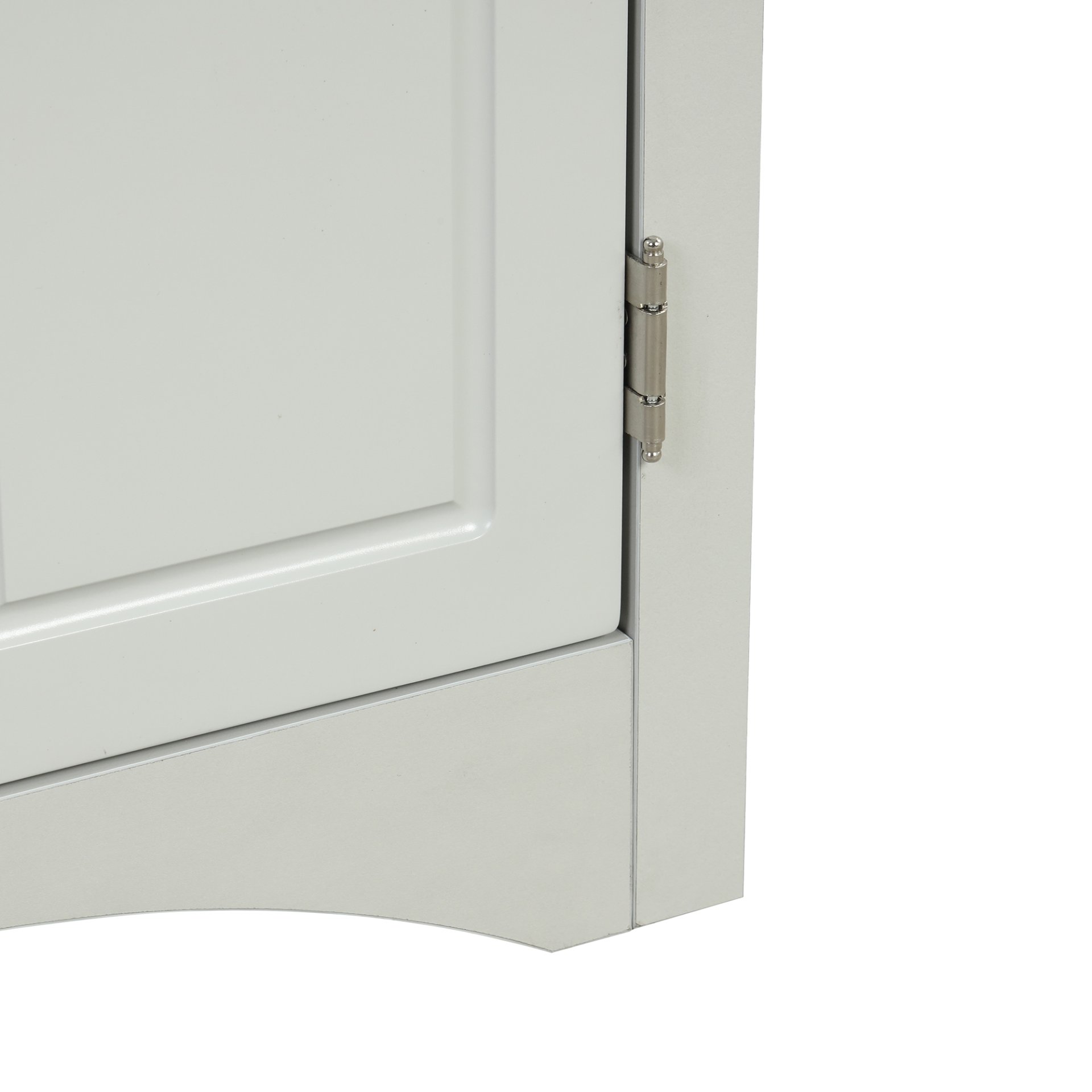 Triangle Bathroom Storage Cabinet With Adjustable Shelves, Freestanding Floor Cabinet For Home Kitchen - Gray - Image 21