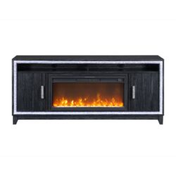 Almera - Fireplace With Adjustable Temperature And LED Options - Dark Gray
