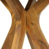 Stamford - Outdoor Bistro Table Acacia Wood X - Base - Teak - Image 7