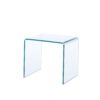 Small Clear Glass Side & End Table, Tempered Glass End Table Small Coffee Table - Transparent - Image 3
