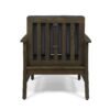 Enchanting Outdoor Club Chair With Slat Panel Design And Water Resistant Cushion - Dark Gray - Image 7