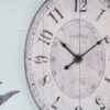 Antique Oval Wall Clock, Traditional Vintage Home Decor Clock - Ivory - Image 7