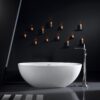 65.2" Freestanding Solid Surface Soaking Bathtub For Bathroom - Matte White - Image 2