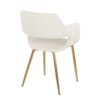 Margarite - Contemporary Dining / Chair (Set of 2) - Gold / Cream - Image 4
