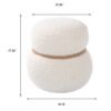 Snowman Stool With Greig Plush Cushion, Playful And Cute Design For Any Space - White - Image 3