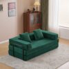 Floor Couch, Compression Sofa, Convertible Floor Sofa Bed With Pillow Back Support Armrest - Dark Green - Image 12