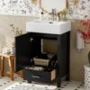 Bathroom Vanity With Sink, Frame And Drawer - Black - Image 2